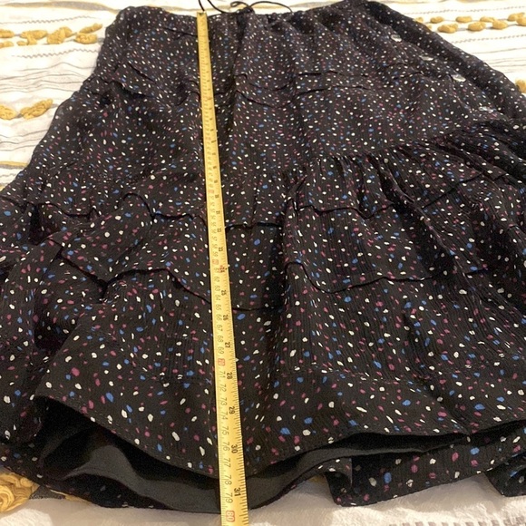 COACH Silk Tiered Midi skirt Button Twee Luxury - Picture 10 of 11